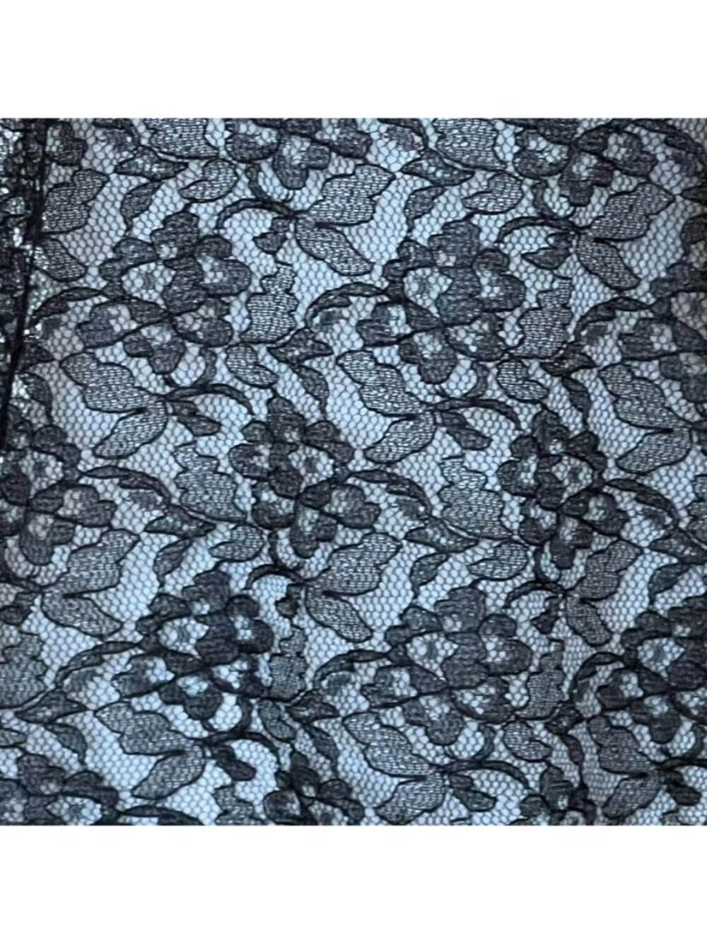 Y2K Womens Sz L Top Black Sheer Lace Peter Pan Collar Whimsigoth Fairy Grunge - Picture 5 of 11